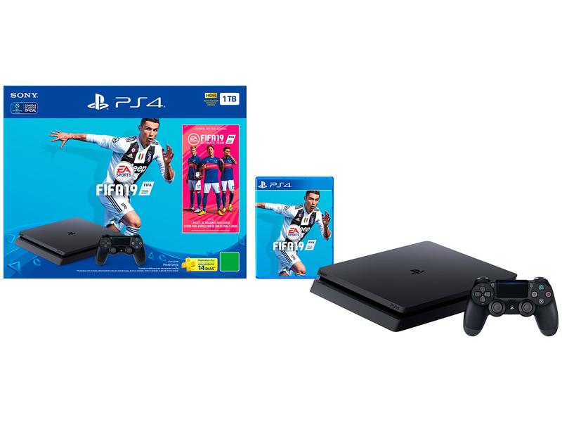 Playstation 4 Slim 1TB Sony 1 Controle - com 1 Jogo - Outros Games